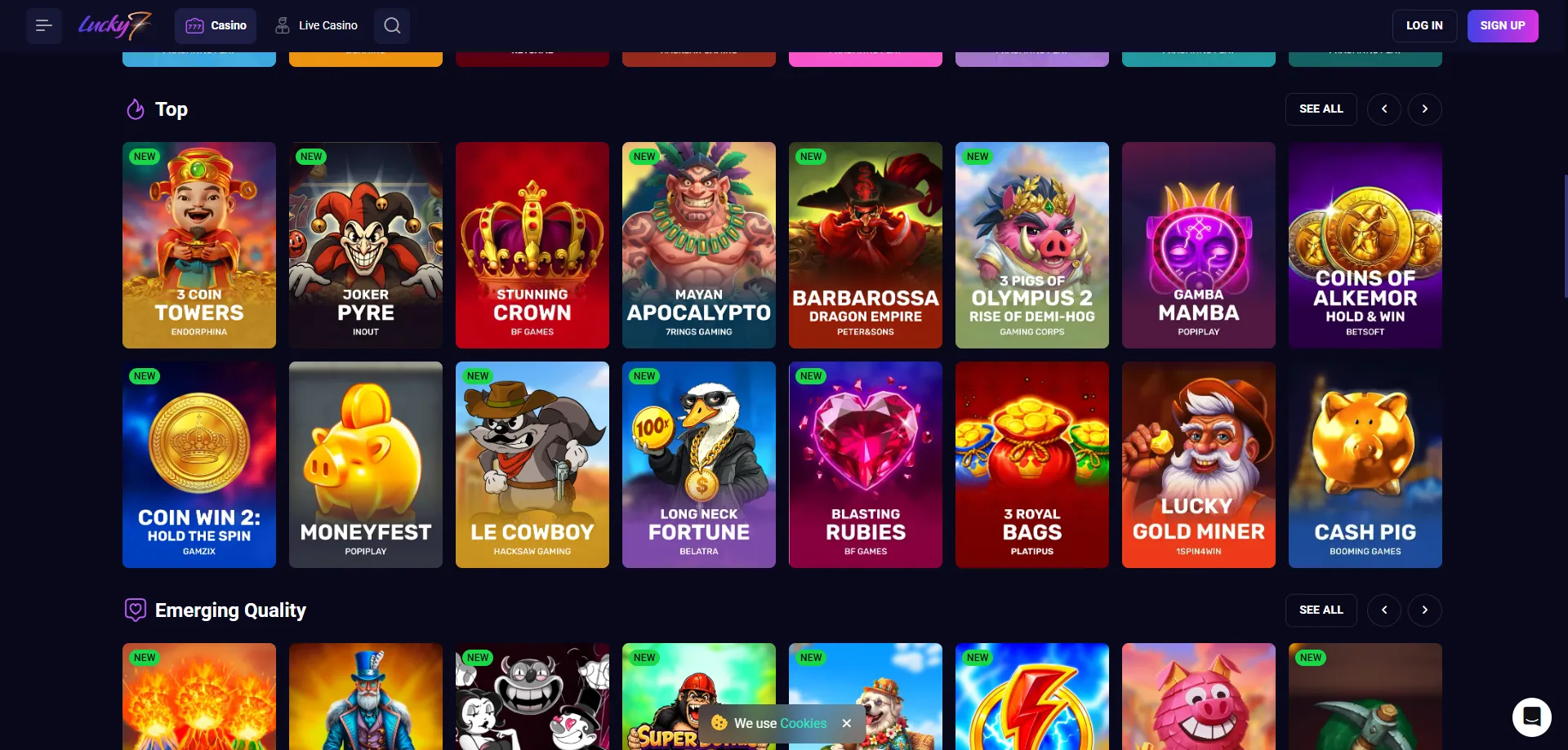 Lucky Seven Casino welcome bonus — thousands of slots available