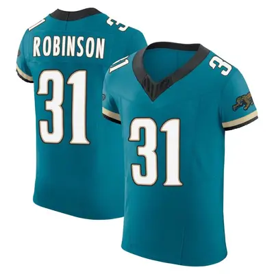 Men's Elite Keilan Robinson Jacksonville Jaguars Teal Prowler Throwback Vapor F.U.S.E. Jersey