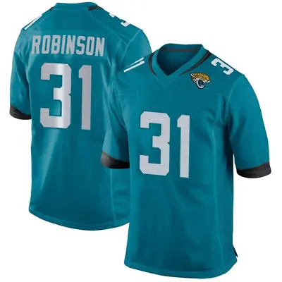 Men's Game Keilan Robinson Jacksonville Jaguars Teal Jersey