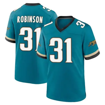 Men's Game Keilan Robinson Jacksonville Jaguars Teal Prowler Throwback Jersey