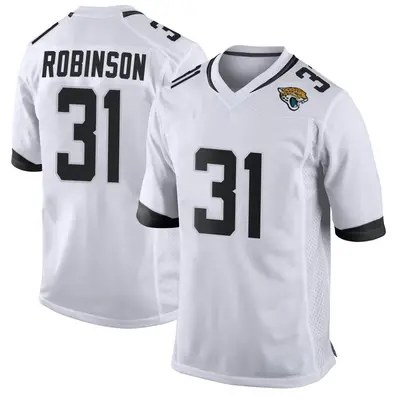 Men's Game Keilan Robinson Jacksonville Jaguars White Jersey