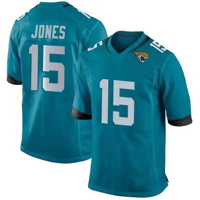 Men's Game Tim Jones Jacksonville Jaguars Teal Jersey