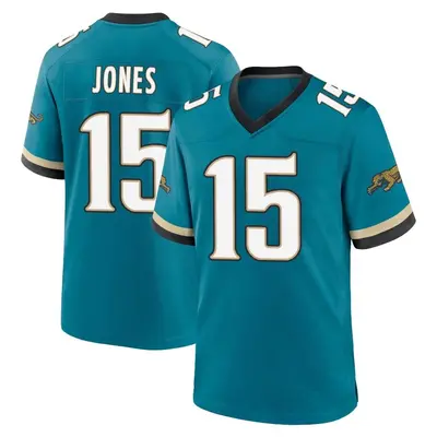 Men's Game Tim Jones Jacksonville Jaguars Teal Prowler Throwback Jersey