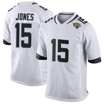 Men's Game Tim Jones Jacksonville Jaguars White Jersey