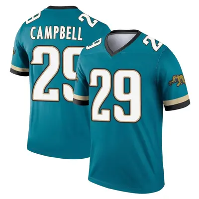 Men's Legend Tevaughn Campbell Jacksonville Jaguars Teal Prowler Throwback Jersey