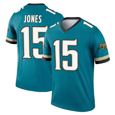 Men's Legend Tim Jones Jacksonville Jaguars Teal Prowler Throwback Jersey