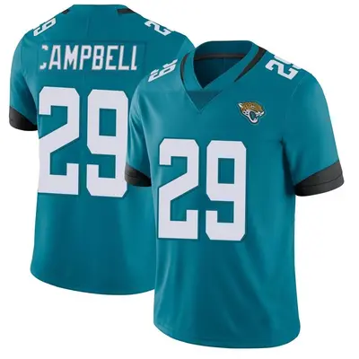 Men's Limited Tevaughn Campbell Jacksonville Jaguars Teal Vapor Untouchable Jersey