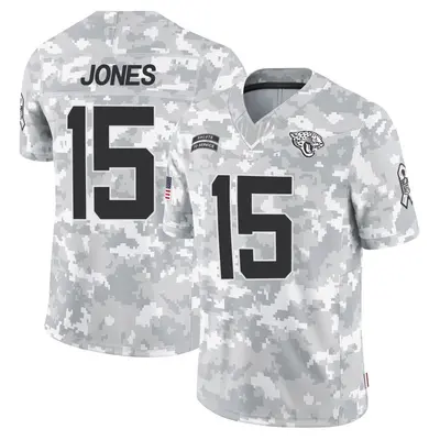 Men's Limited Tim Jones Jacksonville Jaguars Arctic Camo 2024 Salute to Service Jersey