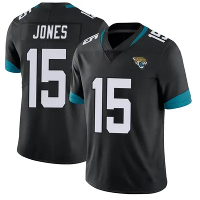 Men's Limited Tim Jones Jacksonville Jaguars Black Vapor Untouchable Jersey