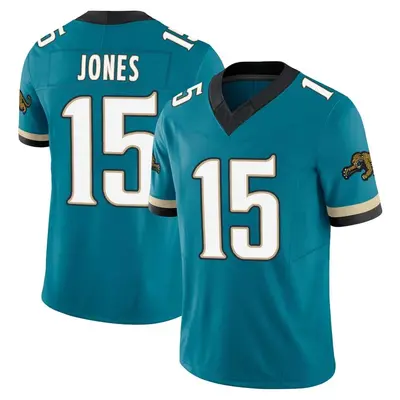 Men's Limited Tim Jones Jacksonville Jaguars Teal Prowler Throwback Vapor F.U.S.E. Jersey