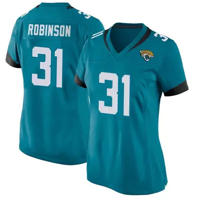 Women's Game Keilan Robinson Jacksonville Jaguars Teal Jersey