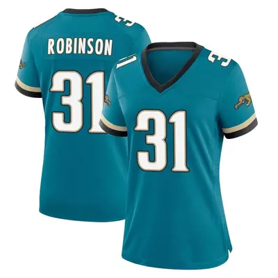 Women's Game Keilan Robinson Jacksonville Jaguars Teal Prowler Throwback Jersey