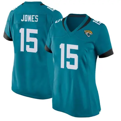 Women's Game Tim Jones Jacksonville Jaguars Teal Jersey