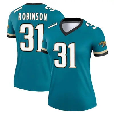 Women's Legend Keilan Robinson Jacksonville Jaguars Teal Prowler Throwback Jersey