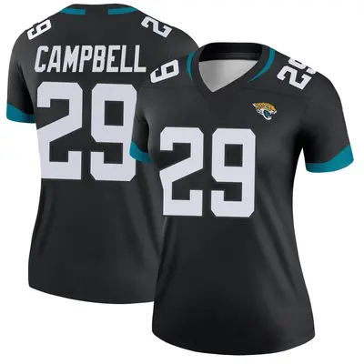 Women's Legend Tevaughn Campbell Jacksonville Jaguars Black Jersey