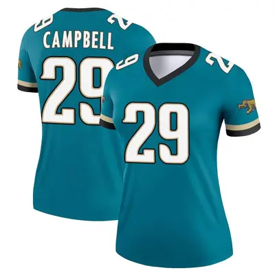 Women's Legend Tevaughn Campbell Jacksonville Jaguars Teal Prowler Throwback Jersey