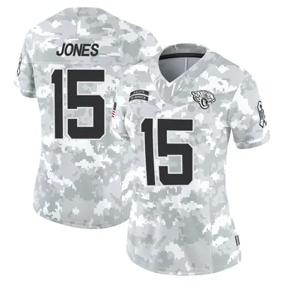 Women's Limited Tim Jones Jacksonville Jaguars Arctic Camo 2024 Salute to Service Jersey