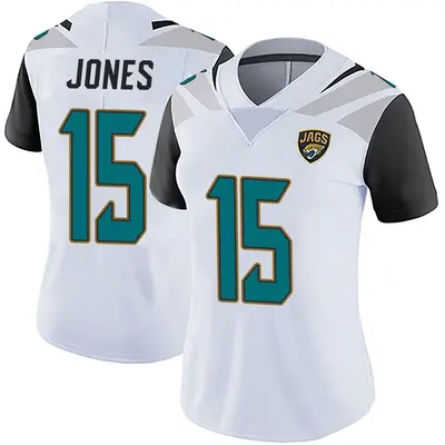 Women's Limited Tim Jones Jacksonville Jaguars White Vapor Untouchable Jersey