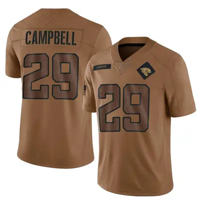 Youth Limited Tevaughn Campbell Jacksonville Jaguars Brown 2023 Salute To Service Jersey